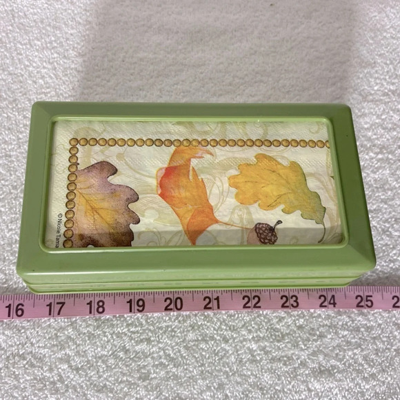 Vintage Orchid Paper Products Avocado Green  Double Sided Napkin Dispenser - Picture 13 of 13